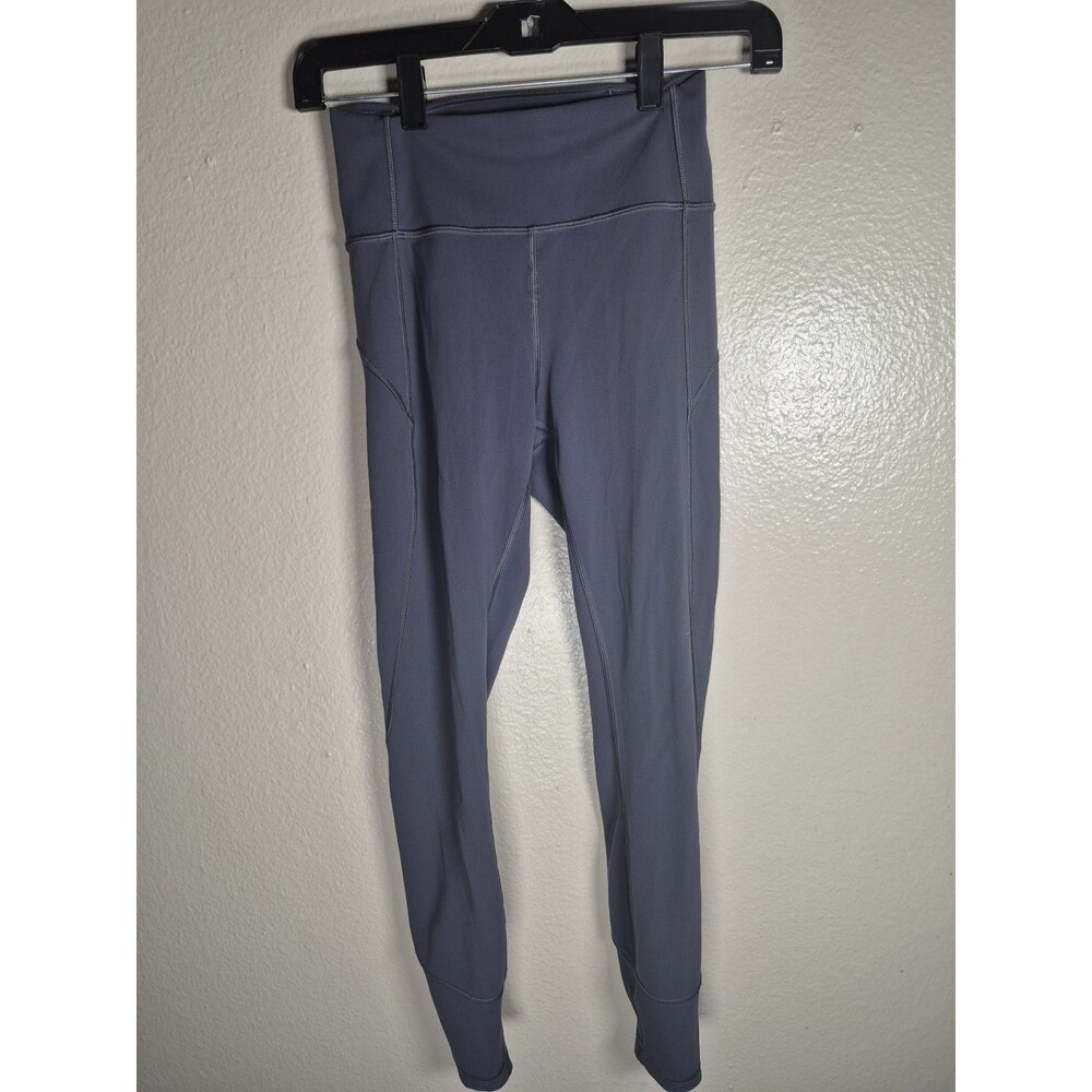 Lululemon High-Rise Leggings Grey Size 4 - Nylon Lycra Blend - Made in Vietnam
